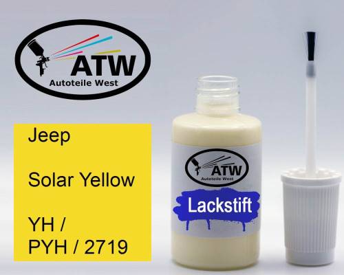 Jeep, Solar Yellow, YH / PYH / 2719: 20ml Lackstift, von ATW Autoteile West.